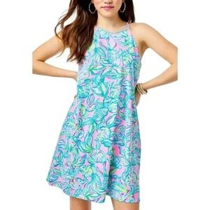 Lilly Pulitzer pelican pink Off the Scales Margot Swing Dress Women's Size XL